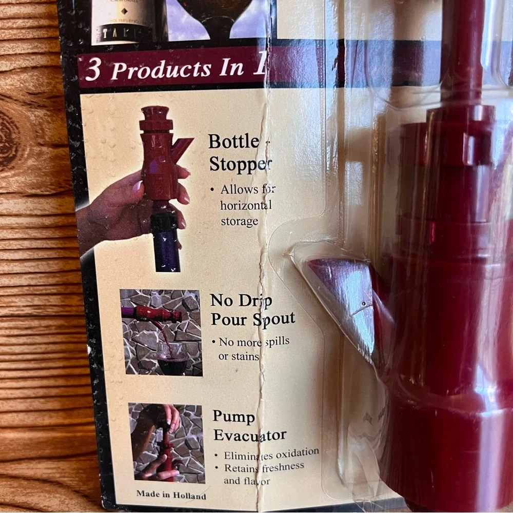 EZ Vac Wine Saver and Dispensing System Stopper - Spout - Evacuator
